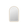 Elegant Furniture and Lighting 32 Inch Arch Led Front And Backlit Wall Mirror In Satin Gold (MRE6D2032SG)
