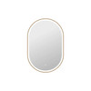 Elegant Furniture and Lighting 40 Inch Oval Led Front And Backlit Wall Mirror In Satin Gold (MRE6C2740SG)