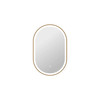 Elegant Furniture and Lighting 30 Inch Oval Led Front And Backlit Wall Mirror In Satin Gold (MRE6C2030SG)