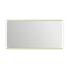 Elegant Furniture and Lighting 72 Round Led Front And Backlit Wall Mirror In Satin Gold (MRE6A3672SG)