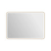 Elegant Furniture and Lighting 60 Round Led Front And Backlit Wall Mirror In Satin Gold (MRE6A4260SG)