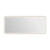 Elegant Furniture and Lighting 72 Inch Rectangle Led Front And Backlit Wall Mirror In Satin Gold (MRE6A3072SG)