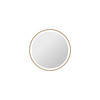 Elegant Furniture and Lighting 24 Round Led Front And Backlit Wall Mirror In Satin Gold (MRE6B24SG)