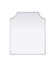 Elegant Furniture and Lighting Notched Metal Mirror 30X36 Inch In Silver (MR3B3036SIL)
