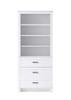 Elegant Furniture and Lighting 28 Inch Bath Storage Glass Cabinet In White (SC280228WH)