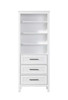 Elegant Furniture and Lighting 28 Inch Open Shelving Bath Storage Cabinet In White (SC295B28WH)