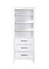 Elegant Furniture and Lighting 28 Inch Open Shelving Bath Storage Cabinet In White (SC293B28WH)