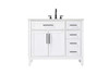 Elegant Furniture and Lighting 42 Inch Single Bathroom Vanity In Honey White (VF82542WH)