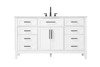 Elegant Furniture and Lighting 60 Inch Single Bathroom Vanity In White (VF82560WH)