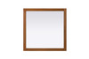 Elegant Furniture and Lighting Noah Square Wood Mirror 36 X 36 In Brandy Walnut (VM33636BW)