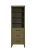 Elegant Furniture and Lighting 24 Inch Open Shelving Bath Storage Cabinet In Chestnut Brown (SC293B24MCB)