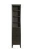 Elegant Furniture and Lighting 16 Inch Open Shelving Bath Storage Cabinet In Chocolate Oak (SC296B16CO)