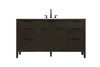 Elegant Furniture and Lighting 60 Inch Single Bathroom Vanity In Chocolate Oak (VF29860CO)