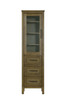 Elegant Furniture and Lighting 20 Inch Bath Storage Glass Cabinet In Hazel Oak (SC295C20HO)