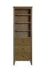 Elegant Furniture and Lighting 24 Inch Open Shelving Bath Storage Cabinet In Hazel Oak (SC296B24HO)