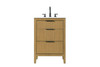 Elegant Furniture and Lighting 24 Inch Single Bathroom Vanity In Honey Teak (VF29824HT)