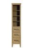 Elegant Furniture and Lighting 16 Inch Open Shelving Bath Storage Cabinet In Linen Oak (SC295B16LO)