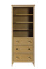 Elegant Furniture and Lighting 28 Inch Open Shelving Bath Storage Cabinet In Linen Oak (SC296B28LO)