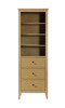 Elegant Furniture and Lighting 24 Inch Open Shelving Bath Storage Cabinet In Linen Oak (SC296B24LO)