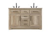 Elegant Furniture and Lighting 54 Inch Double Bathroom Vanity In Natural Oak (VF85054DNT)