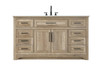 Elegant Furniture and Lighting 60 Inch Single Bathroom Vanity In Natural Oak (VF85060NT)