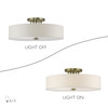 Monroe 6 Light Antique Brass Extra Large Semi-Flush (45848-01)