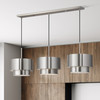 Zolana 3 Light Brushed Nickel Extra Large Linear Chandelier (40053-91)
