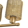 Weavington 6 Light Antique Gold Leaf Extra Large Vanity Sconce (13706-48)