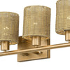 Weavington 6 Light Antique Gold Leaf Extra Large Vanity Sconce (13706-48)
