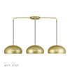 Domma 3 Light Soft Gold Extra Large Linear Chandelier (51512-33)