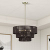 Acordia 6 Light Antique Brass Pendant Chandelier (49126-01)