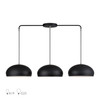 Domma 3 Light Black Extra Large Linear Chandelier (51512-04)