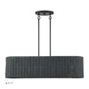 Weavington 4 Light Black Large Linear Chandelier (60556-04)