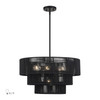 Acordia 6 Light Black Pendant Chandelier (60247-04)