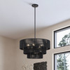 Acordia 6 Light Black Pendant Chandelier (60247-04)