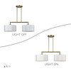 Meridian 2 Light Antique Brass Large Linear Chandelier (45492-01)