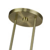 Meridian 2 Light Antique Brass Large Linear Chandelier (45492-01)