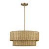 Weavington 4 Light Antique Gold Leaf Pendant Chandelier (60044-48)