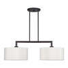 Meridian 2 Light Bronze Large Linear Chandelier (45492-07)