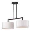 Meridian 2 Light Bronze Large Linear Chandelier (45492-07)