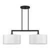 Meridian 2 Light Black Large Linear Chandelier (45492-04)