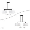 Meridian 2 Light Black Large Linear Chandelier (45492-04)