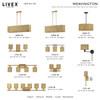 Weavington 3 Light Antique Gold Leaf Medium Linear Chandelier (60582-48)
