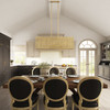 Weavington 3 Light Antique Gold Leaf Medium Linear Chandelier (60582-48)