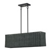 Weavington 3 Light Black Medium Linear Chandelier (60552-04)