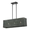 Weavington 3 Light Black Medium Linear Chandelier (60552-04)