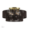 Acordia 4 Light Antique Brass Extra Large Semi-Flush (49135-01)
