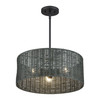 Weavington 3 Light Black Pendant Chandelier (60114-04)