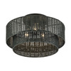 Weavington 3 Light Black Large Semi-Flush (60110-04)