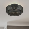 Weavington 3 Light Black Large Semi-Flush (60110-04)